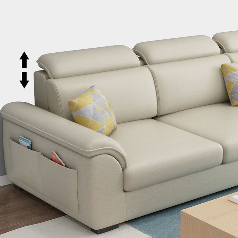 3-seater Sectional with Pillow Arm and Storage for Apartment