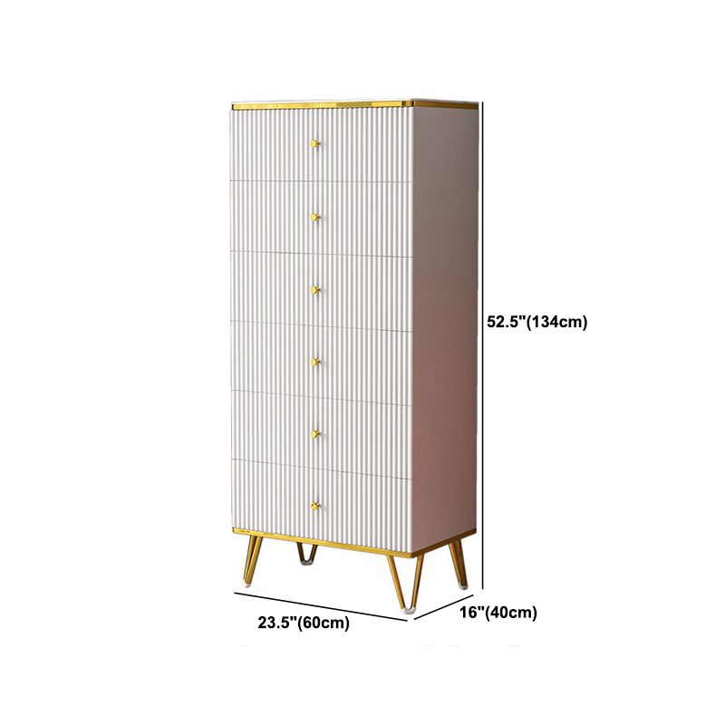 White  Accent Chest 15.74" Wide Chest with Drawers, Water Resistant