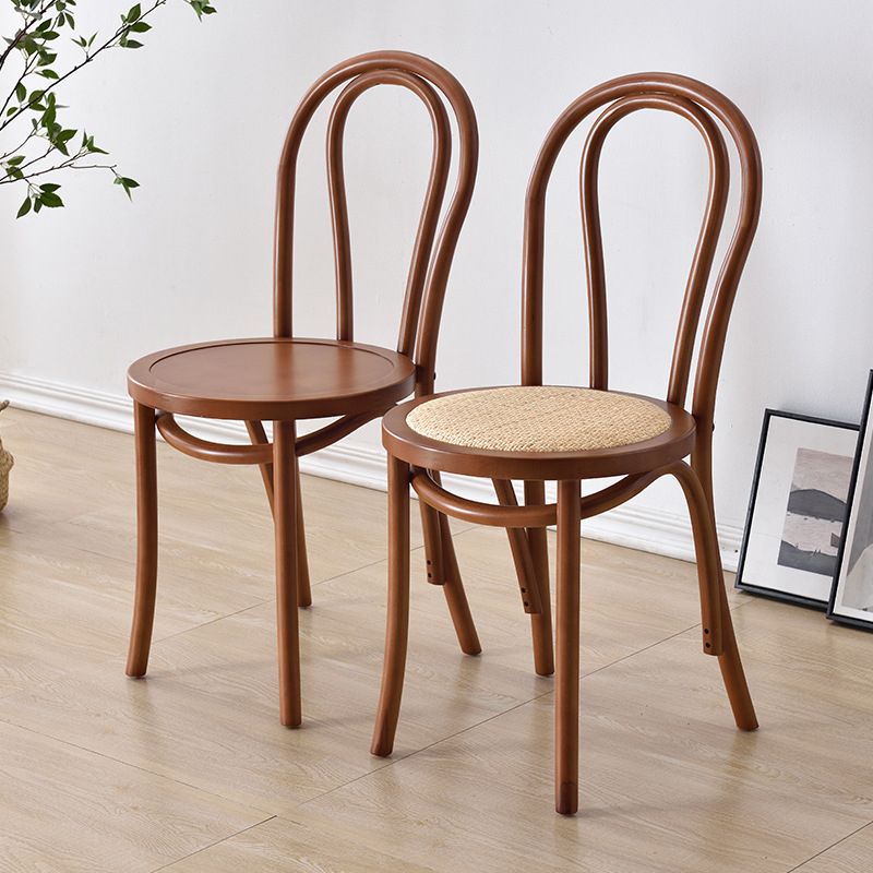 Modern Kitchen Dining Room Birch Wood Chair Windsor Back Side Chairs Set