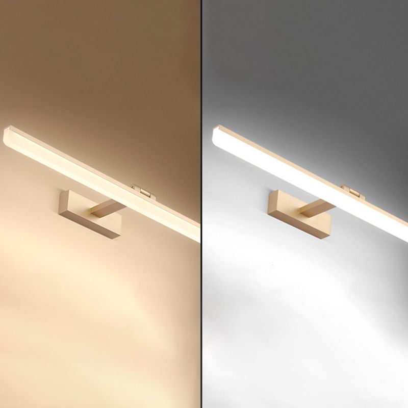 Simplicidad nórdica Luces de pared rectangulares Luz de plástico de plástico Accesorios para el baño