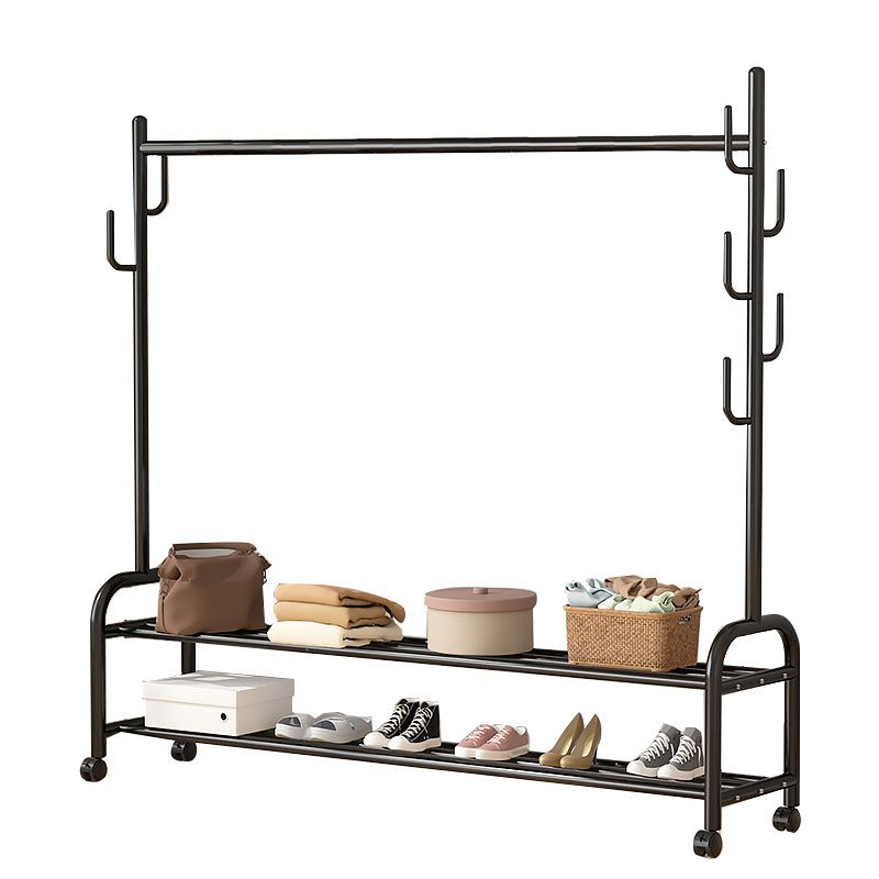 Modern Coat Rack Hanging Rail Storage Shelving and Hooks Coat Hanger