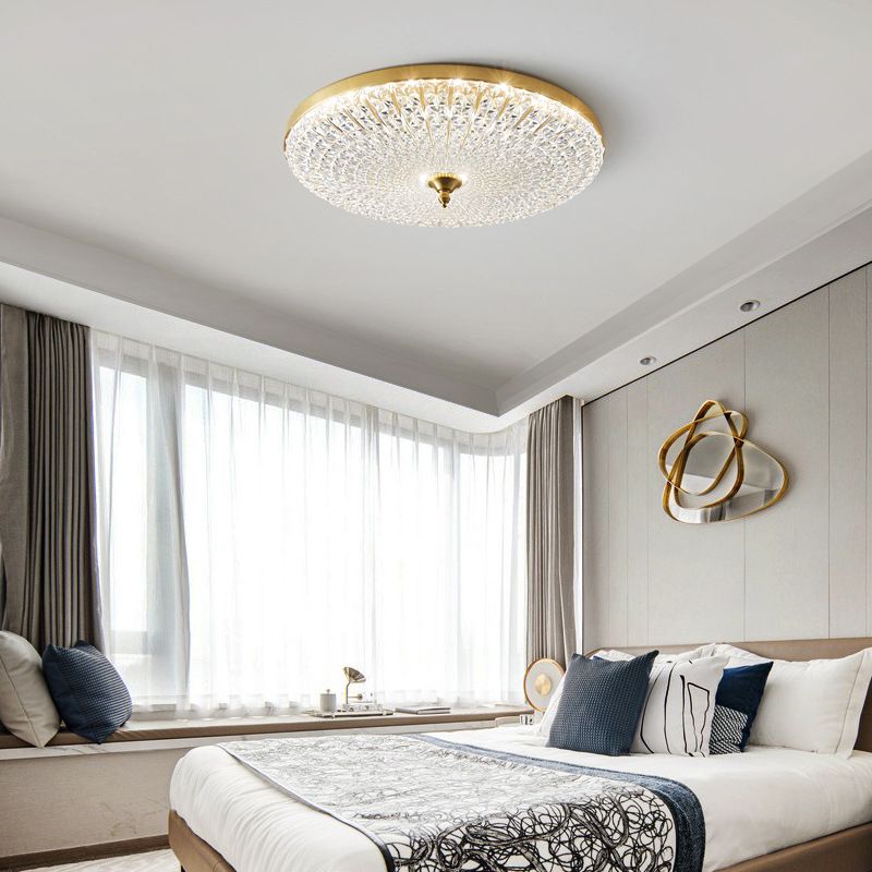 Single Modern Golden/Black Flush Mount Lighting Round LED Ceiling Light