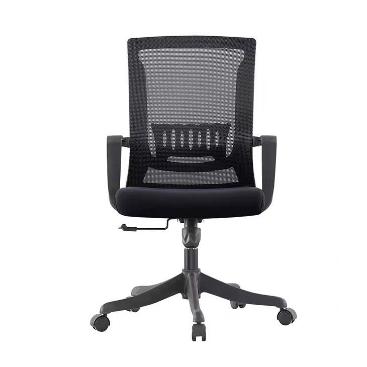 Modern Swivel Chair Fixed Arms Ergonomic Adjustable Seat Height Office Chair with Wheels