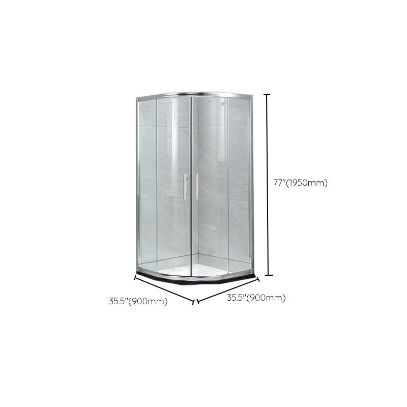 Linear Sliding Shower Enclosure Metal Semi-Frameless Shower Enclosure