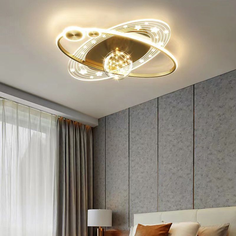 LED Polish Finish Ceiling Light Modern Flush Mount Lighting for Home