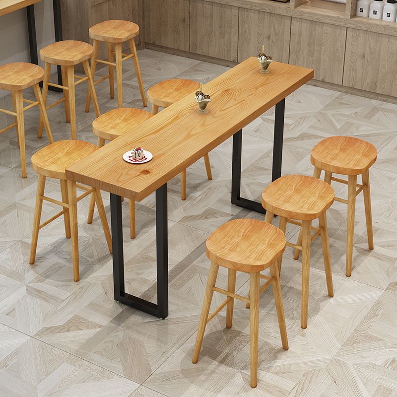 Modern Style Dining Table Wooden Bar Counter Table for Kitchen