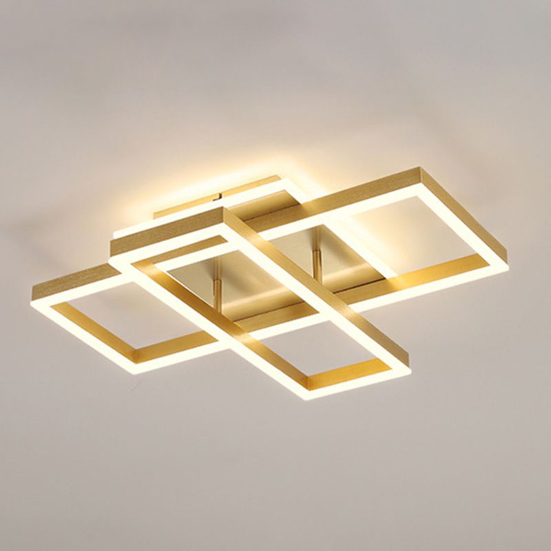 Modern Multi-Rectangle Flush Mount Ceiling Light Fixtures for Living Room