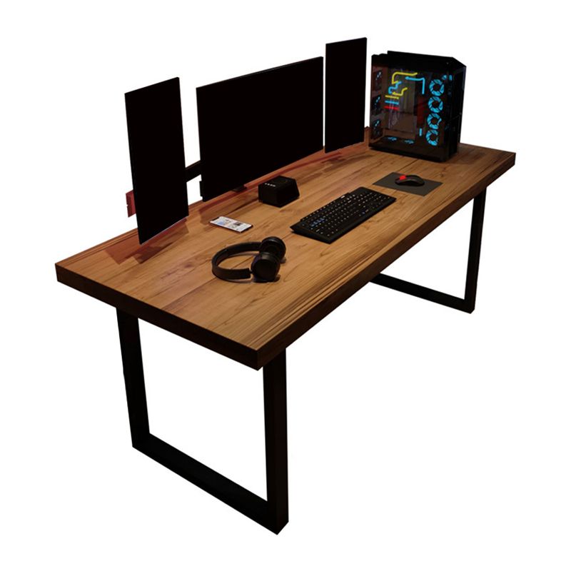 Solid Wood Rectangular Gaming Desk 29.53" Tall Sled Base Computer Desk