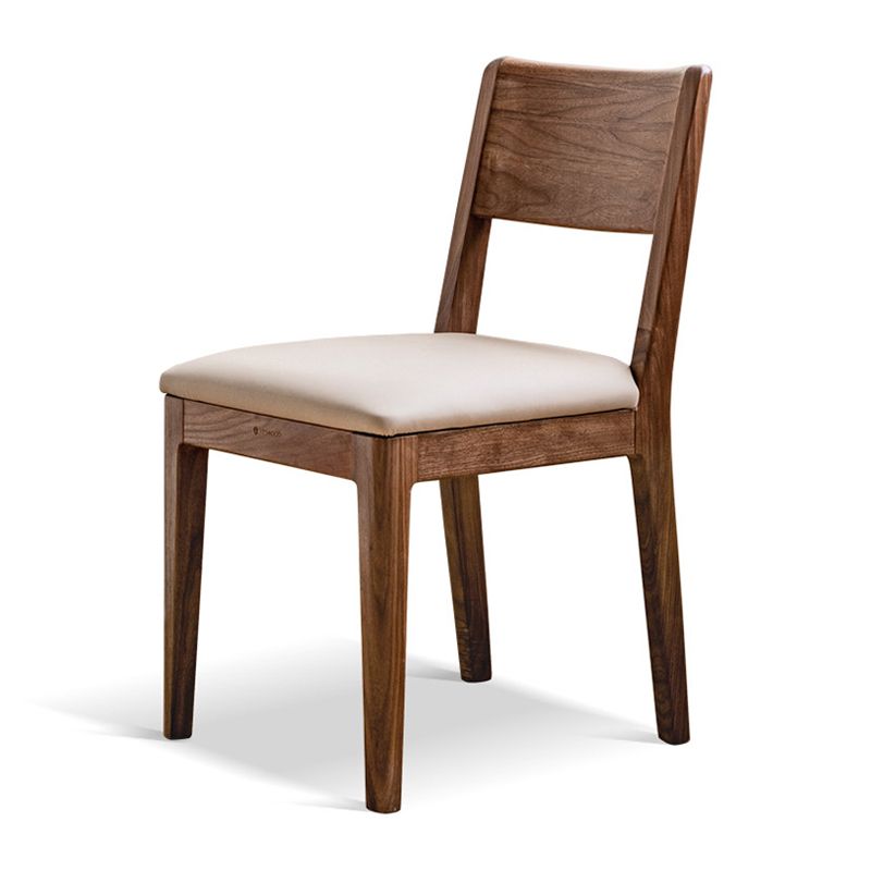 Modern Open Back Wood Armless Dining Chairs(Set of 1/2/4/6/8)