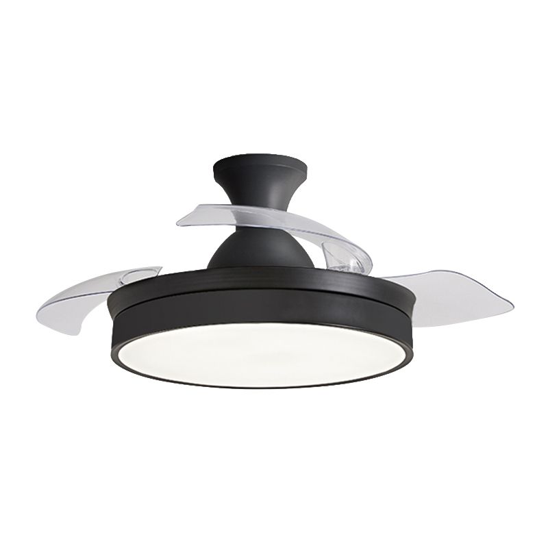 Kids Style Round Ceiling Fan Lamp Metal 1 Light Ceiling Fan Lighting for Living Room