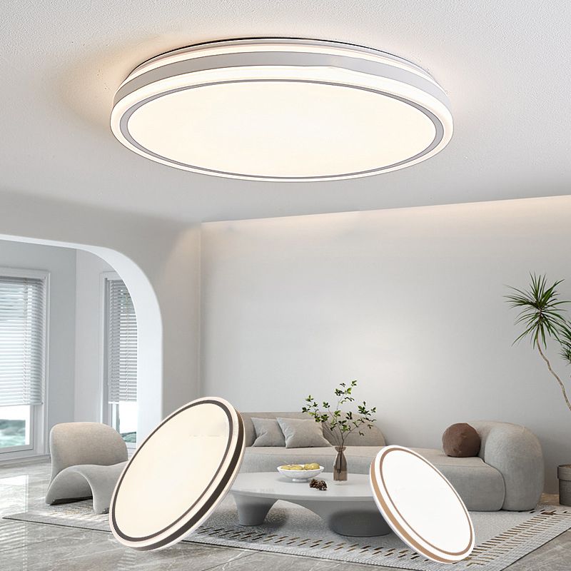 Circular Flush Mount Light Simplicity Metal Ceiling Light Fixture