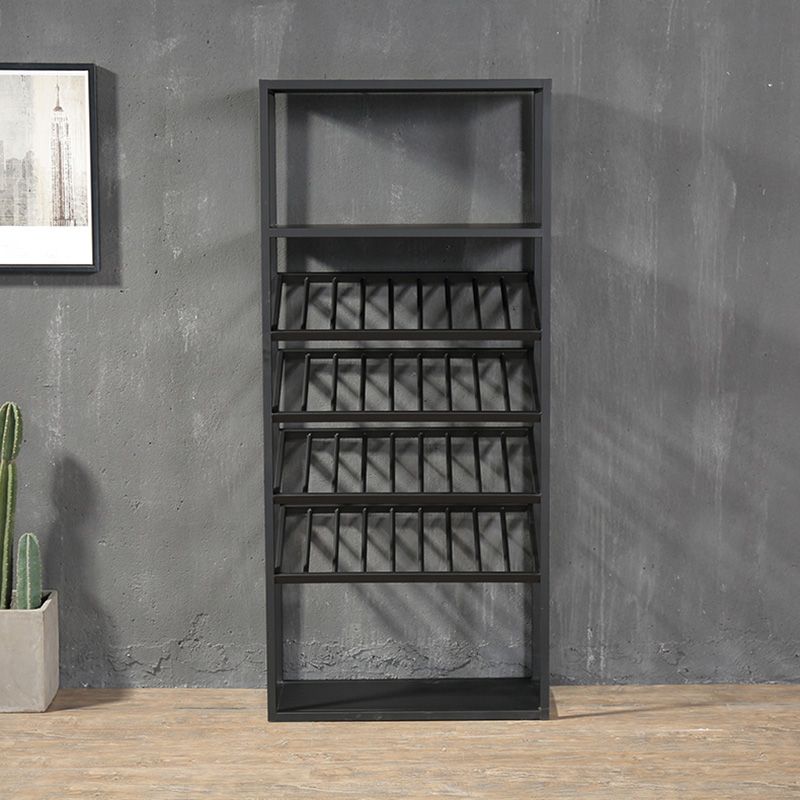 Industrial Floor Wine Shelf Metal Wine Glass Stemware Rack Holder 13.78" Wide