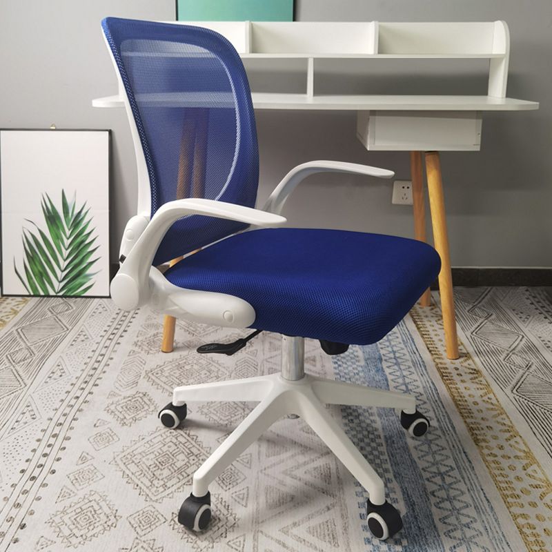 Modern Desk Chair Mesh Conference Chair Mid-Back Chair with Wheels