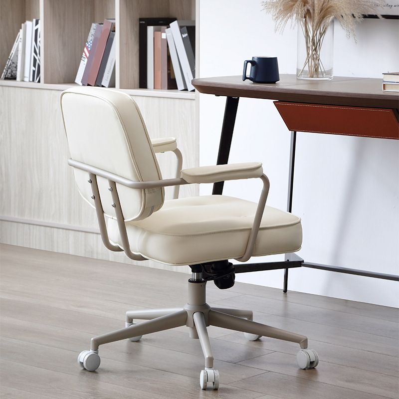 Contemporary Padded Arms Desk Chair Wheels Included Task Chair for Office