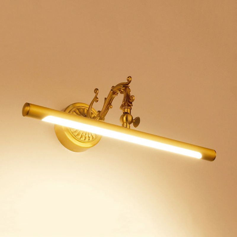 Contemporary Single Bathroom Vanity Light Golden LED Bath Bar