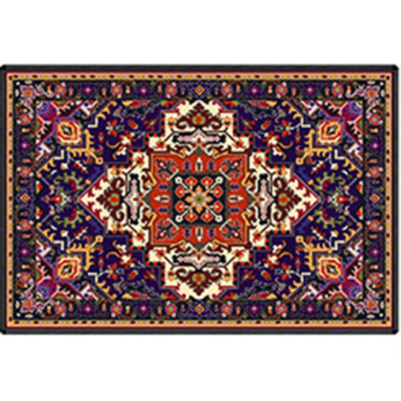 Victorian Medallion Pattern Rug Olden Moroccan Area Carpet Anti-Slip Backing Carpet for Living Room