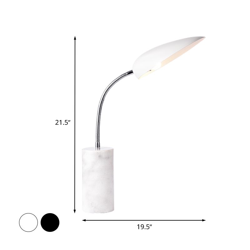 Sharp Tongue Metal Reading Book Light Modern White/Black Finish LED Table Lamp for Study Room