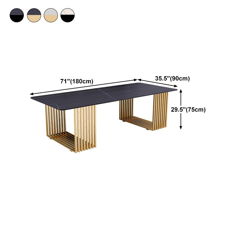 Curved Meeting Table Office Artificial Marble Luxury Writing Desk