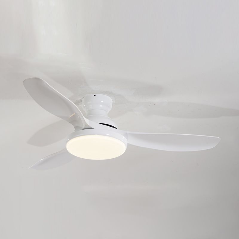 Kids Style Round Shape Ceiling Fan Light Metal Single Light LED Flush Light for Bedroom