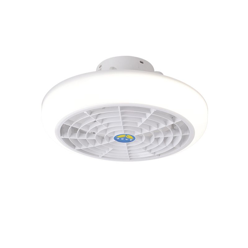 Luz de ventilador circular blanco letrero nórdico led metal semi semi montado en el techo de techo