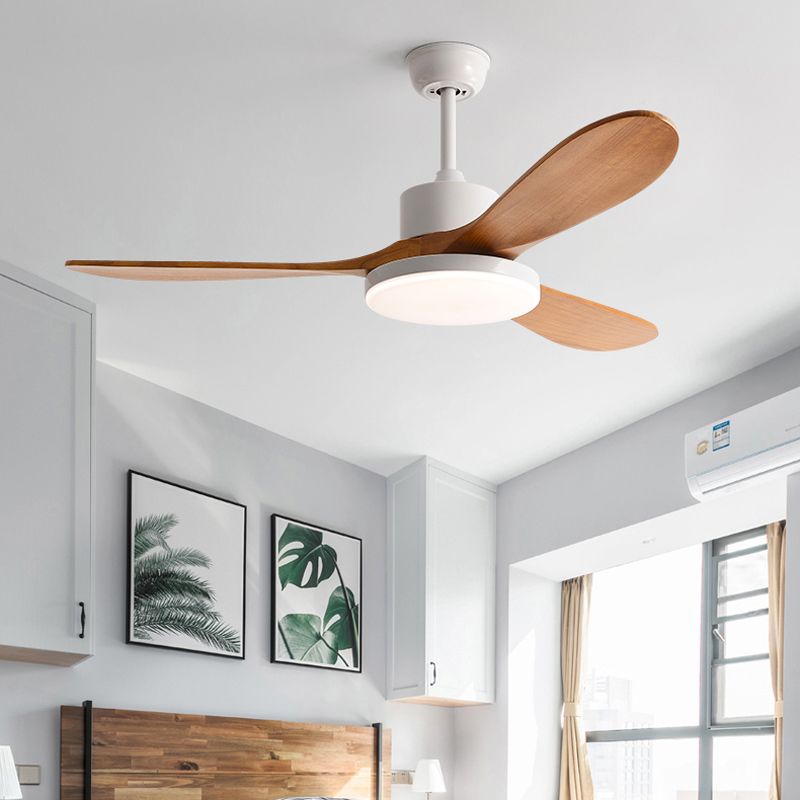 Nordic Style 1-Light Ceiling Fan Lamp Iron Ceiling Fan Light for Bedroom