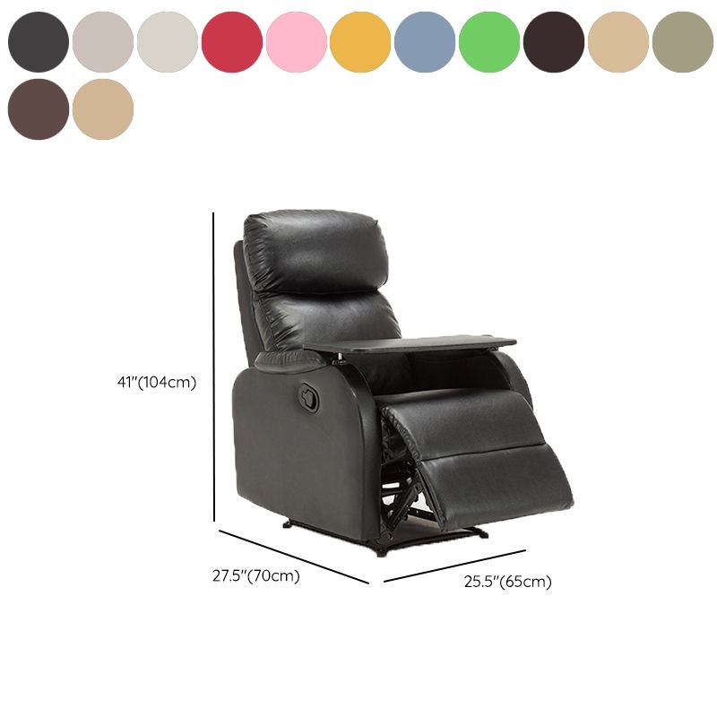 Traditional Leather Recliner Upholstered Solid Color Recliners