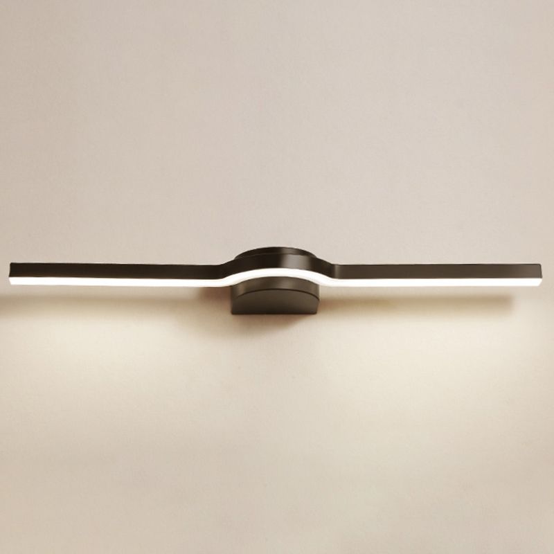 Modern Style Linear Shape Wall Sconce Metal 1 Light Wall Lighting for Bathroom