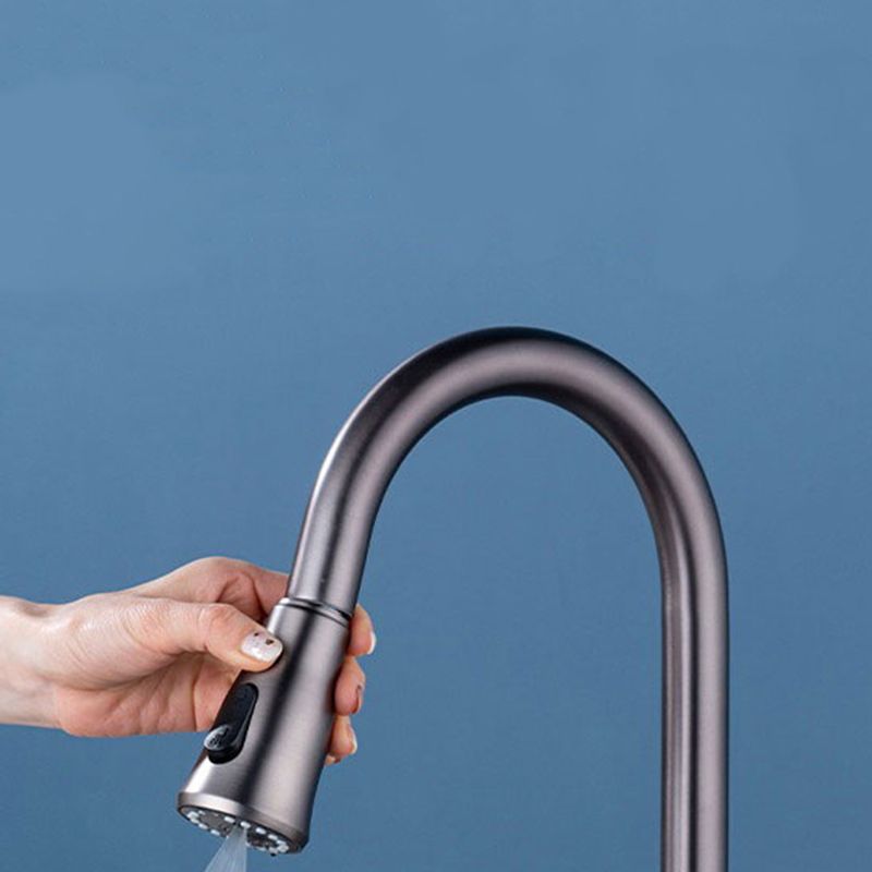 Modern 1-Handle Faucet with Pull out Sprayer with Water Dispenser Copper Faucet