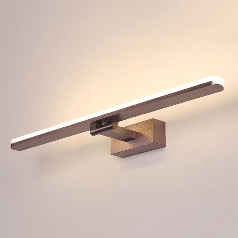 Contemporary Bathroom Vanity Light Single LED Metal Bath Bar in Matte Golden/Silver