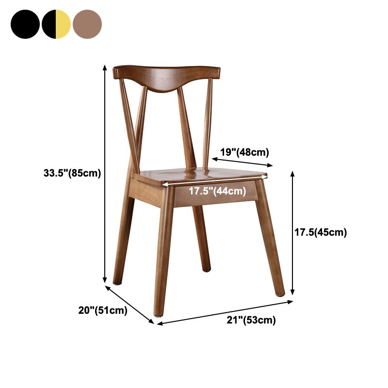 Contemporary Style Chairs Armless Chairs for Kitchen with Wooden Legs