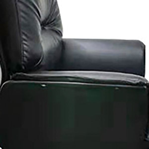 Contemporary Office Chair Ergonomic Wheels Black Leather Executive Chair