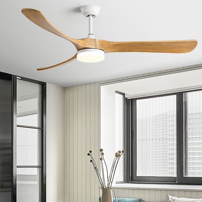 Simplicity 3-Blade Ceiling Fan Lighting with Wood for Dining Room