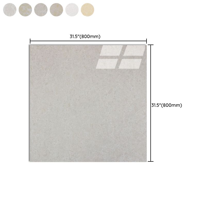 Modern Style Square Floor Tile Pure Color Straight Edge Waterproof Polished Floor Tile