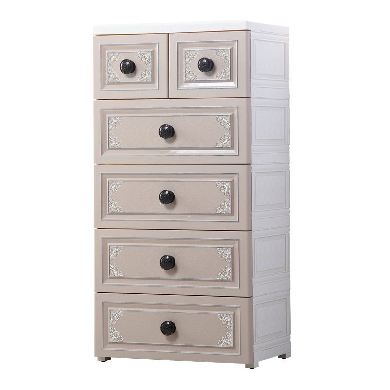 Scandinavian Vertical Nursery Dresser Plastic Kids Furniture with Drawers for Bedroom