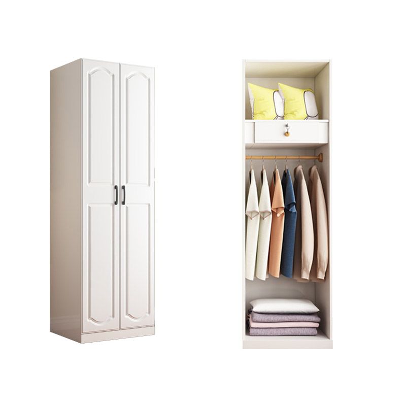 Manufactured Wood Bedroom Armoire White Hanging Clothes Rack