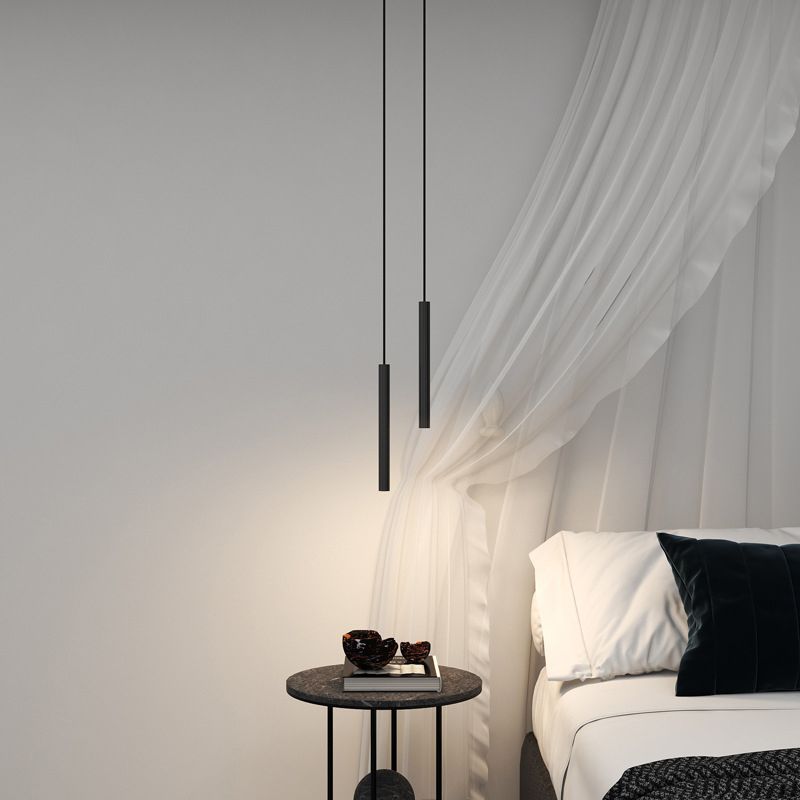 Forme de ligne noire Forme en un éclairage de pendentif moderne Light moderne pour chambre