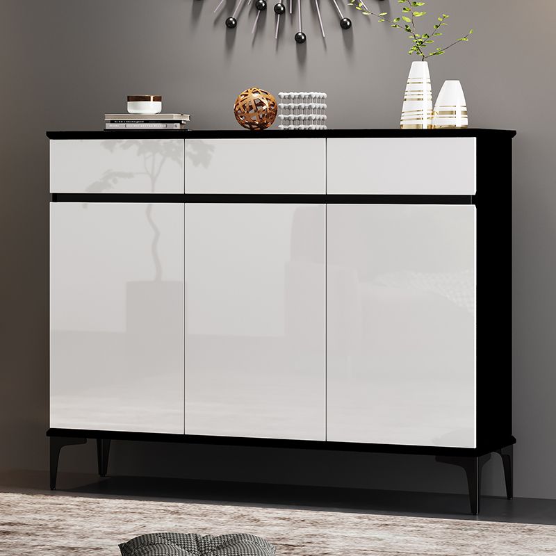 Modern Simple 39.4" Tall Cabinet 2/34 - Drawer Gray and Black Storage Cabinet