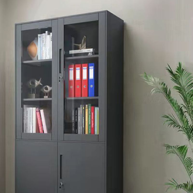 Modern File Cabinet Solid Color Vertical Metal File Cabinet with Storage Shelves