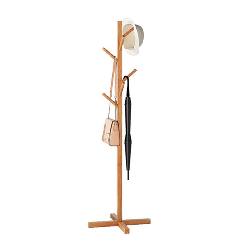 Modern Coat Hangers Free Standing Wooden Coat Rack with Coat Hooks