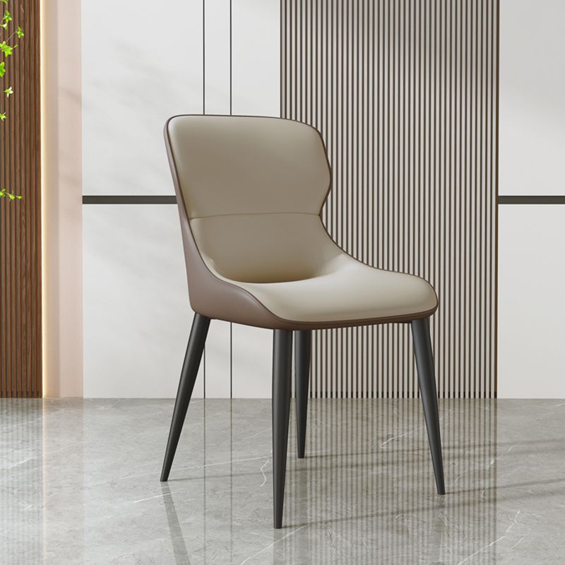 Modern Dining Room Chairs Armless Leather Dining Chairs for Home