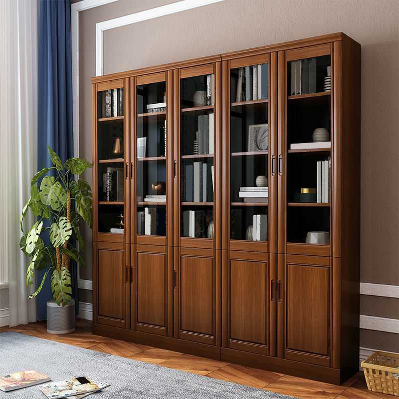 Traditional File Cabinet Wooden Frame Vertical File Cabinet with Shelves