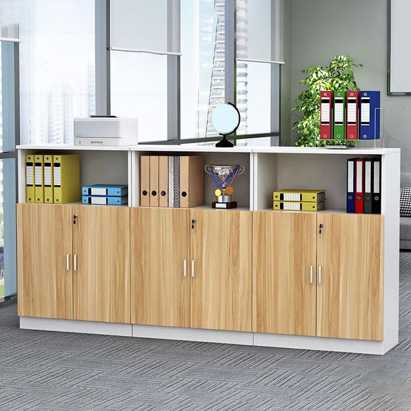 Office File Cabinet Vertical Modern Wood Storage Shelves File Cabinet with Lock