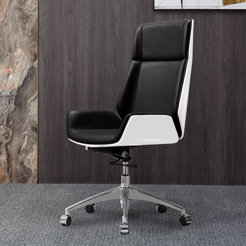 Ergonomic Adjustable Task Chair Silver Metal Base Contemporary Office Chair