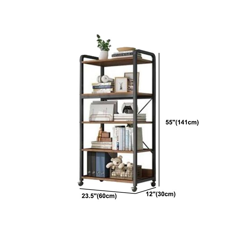 Modern Open Back Etagere Bookcase Steel Bookshelf for Home Office