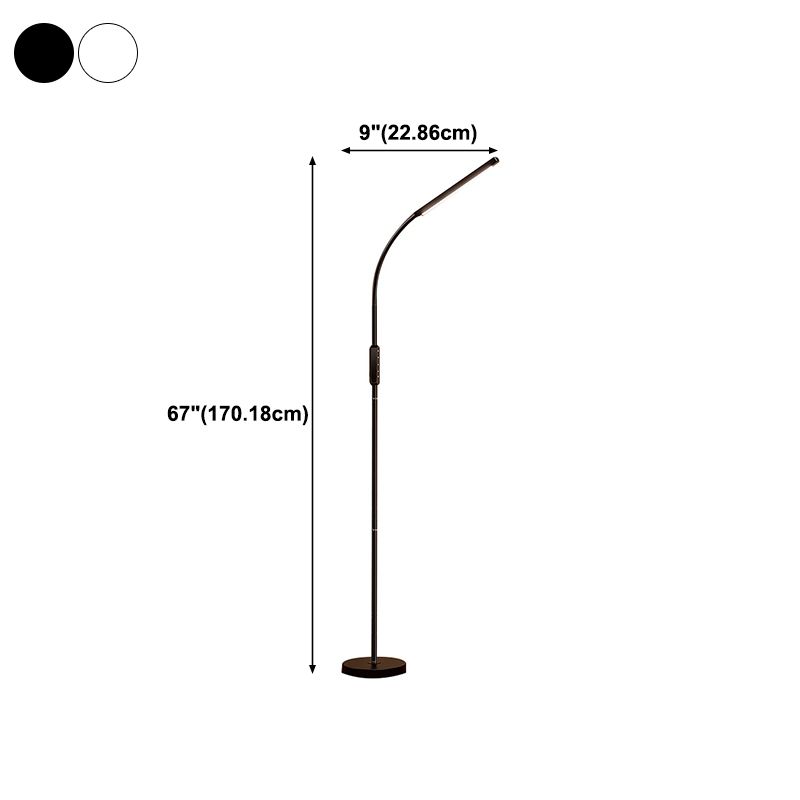 Linear Shape Metal Floor Lighting Contemporary Style 1 Light Floor Lamp