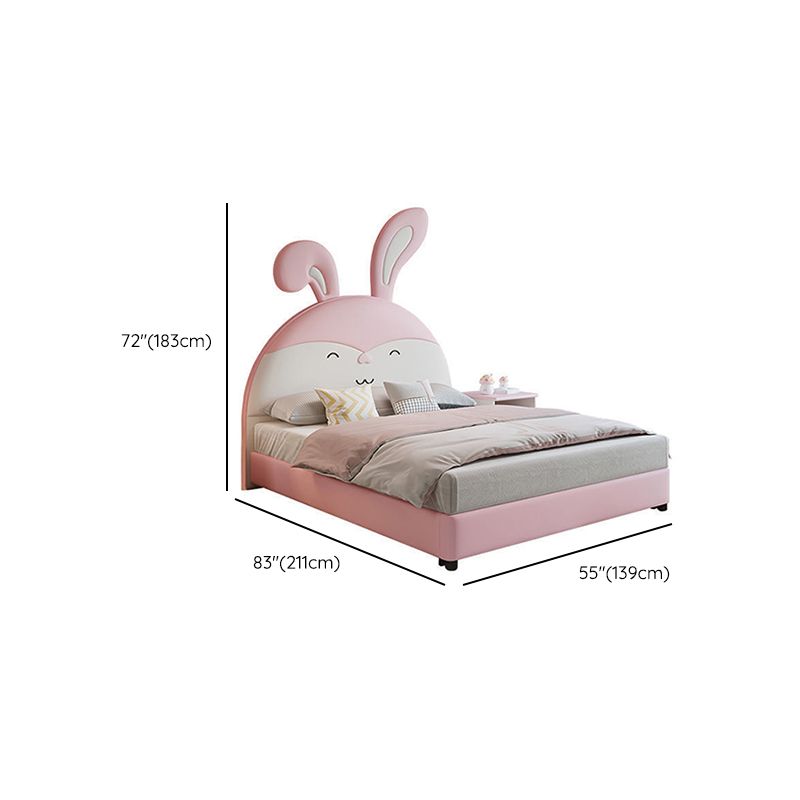 Modern and Contemporary Upholstered Panel Headboard Animals Bed