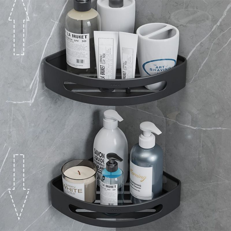 Modern Bathroom Accessory Kit Black Paper Holder Bath Shelf Bath Hardware Set