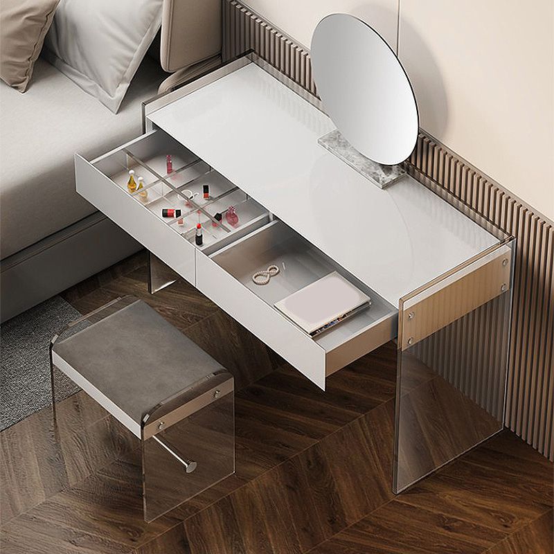 Contemporary Wooden Makeup Vanity Table Dresser With Storage Drawers