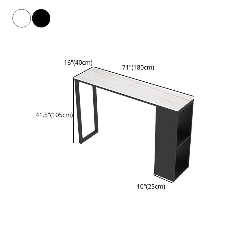 Industrial Rectangle Sintered Stone Table Bar Counter Table for Home