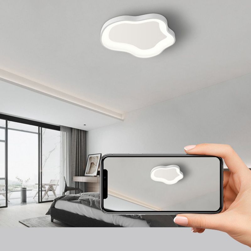 White Ceiling Light Fixture Nordic Cloud LED Flush Mount for Bedroom